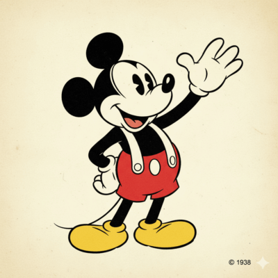 Image issue de l'effet Mandela avec Mickey Mouse dans sa version des années 30